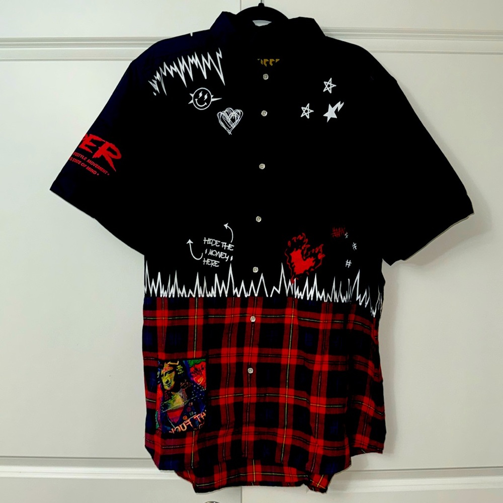 Kleep Flame men’s button down shirt